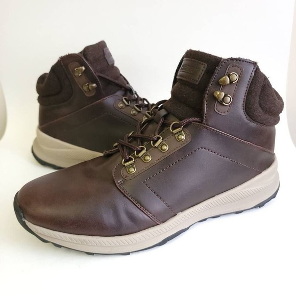 Khombu Brown Boots Men's Nick Outdoor Faux Leather Hiking Boot Size 12​​ - Picture 1 of 12